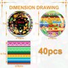 40Pcs Mexican Fiesta Party Supplies 20 Plates + 20 Napkin Mexican Fiesta Birthday Party Decorations (Mexican Fiesta)