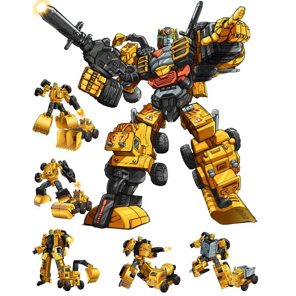 HOPANDOS Transforming Engineering Car Toy, Action Figures Car for Engineering Cognition, 5 in 1 Oversize Transforming Robot Toys for Kids, Construction Toys Vehicles for Kids Outdoor Activities