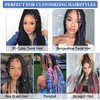 HAIRCUBE Ombre Braiding Hair 24 Inch 3 Packs Pre Stretched Box Braids Colorful Twist Braiding Hair Extensions Synthetic Crochet Braiding (Hot Pink to Cyan Blue)