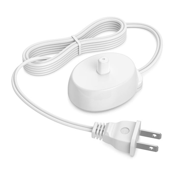 for Oral B Charger Base Replacement Braun Oral-B Toothbrush Pro 1000 3757 Pro 300 400 500 1000 2000 3000 IO Series 3 4 5 6 Portable Travel IP67 Waterproof Inductive Charging Power Cord