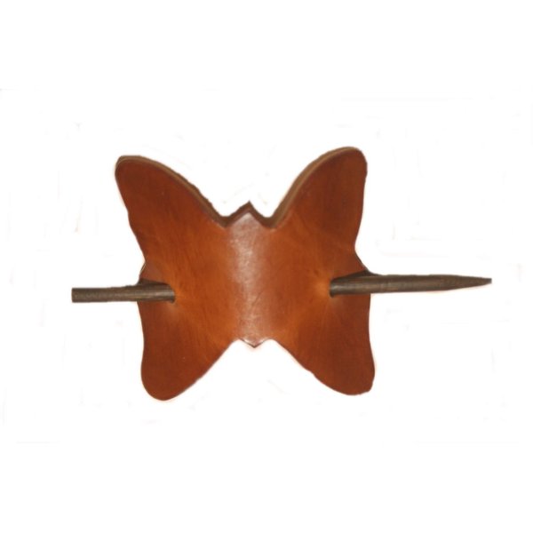 LEATHER PONYTAIL BARRETTE with STICK, LEATHER HAIR BARRETTE, LEATHER PONYTAIL HOLDER, LEATHER HAIR CLIP, LEATHER HAIR ACCESSORIES, LEATHER PONYTAIL CLIPS - BT 1204