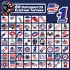 winthrop 240 Pcs 4th of July Temporary Tattoos for Kids - Individually Wrapped, Waterproof & Safe USA Flag & U.S. Presidential Election Designs, Perfect for Independence Day, 60 Unique Patterns