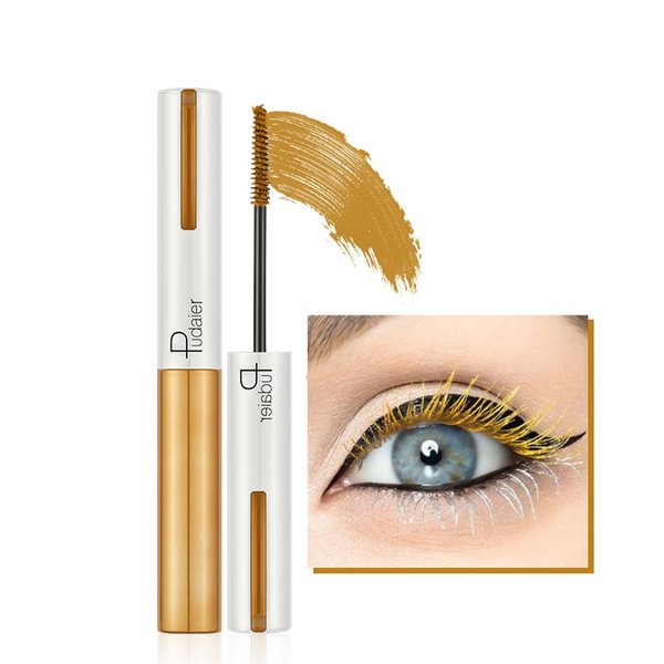 Kyannkara Washable Mascara Eye Makeup, Lengthening Mascara Volumizing Mascara Mascara Makeup Golden With Eyebrow comb