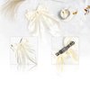 Cream Large Bows for Girls Hair Bows for Women,Long Satin Bows for Hair Bows for Girls 1 Pcs