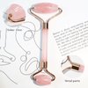BAIMEI IcyMe Jade Roller & Gua Sha, Face Roller Redness Reducing Skin Care Tools, Self Care Pink Gift for Men Women, Massager for Face, Eyes, Neck, Relieve Fine Lines and Wrinkles - Rose Quartz
