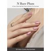 ohora Semi Cured Gel Nail Strips (N Bare Plum) - Works with Any Nail Lamps, Salon-Quality, Long Lasting, Easy to Apply & Remove - Includes 2 Prep Pads, Nail File & Wooden Stick