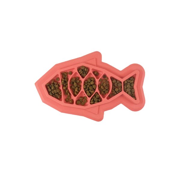 Catstages Fishie Fun Feed Mat - Slow Feeder Cat Bowl