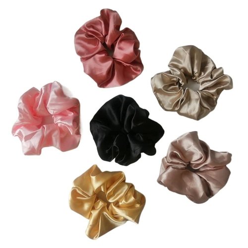 Scrunchies Silk Hair Ties Satin Scrunchies Women Girls Hair Elastics Bands Ponytail Satin Headbands Accessories pink red