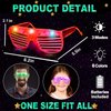 20 Pack LED Glasses Halloween Party Favors, 6 Colors Light Up Glasses Glow In The Dark Party Supplies Shutter Shades Glow Sticks Glasses Neon Sunglasses Halloween Birthday Accessories for Kids Adults