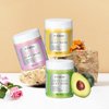 Pjordo Clay Mask Kit, Turmeric Vitamin C Clay Mask, Avocado Clay Mask, Rose Clay Mask, Facial Mask Skin Care Set for Deep Cleansing Reduce Blackheads Dark Spots, Perfect Gifts, 2.82 Oz Each