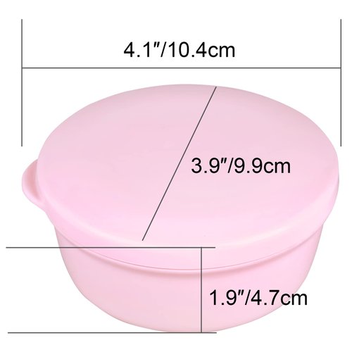 TITATI Plastic Soap Container, Soap Bar Holder Travel Case Portable Round Soap Dishes with Lid Leak-Proof Soap Box for Shampoo Bar (Pink & Green)