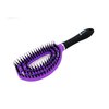 Zabolight Detangling Flex Brush Natural Boar Bristle Hair Brush for Kids, Women, and Men - Detangle All Hair Types Wet Or Dry (Purple)