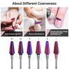 MelodySusie Professional Tornado Nail Drill Bits, 3/32'' Carbide Tungsten Multi-function Bits, Suitable for Manicure Pedicure Cuticle Gel Polishing, Salon Bits, Purple, Series Bit-X, Fine