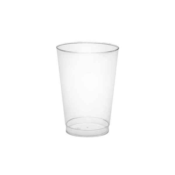 Party Essentials Hard Plastic Party Cups, 10-Ounce, Tall Tumblers, Clear, 20-Count