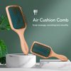 Hair Brush,Hair Brushes for Women Men Kids,Natural Wooden Paddle Detangler Brush and Small Travel Styling Brush Set for Curly Thick Thin Fine Wet Dry Hair Detangling Smoothing Massaging Blowdrying