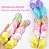 YISSION 6PCS Sparkly Butterfly Hair Ties for Girls Cute Colorful Elastics Hair Ties Soft Rubber Bands Toddler Kids Baby Hair Accessories for Girls