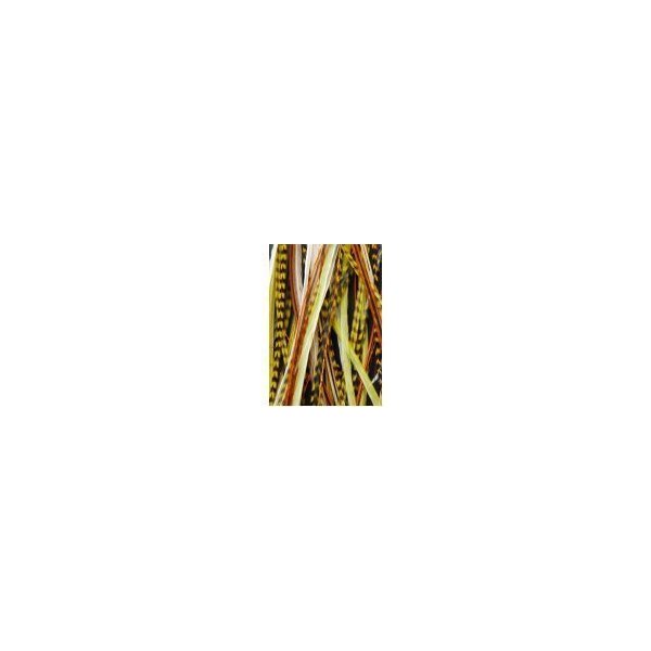 4"-7" Feathers for Hair Extension with 5 Natural Remix Color Feathers for Hair Extension