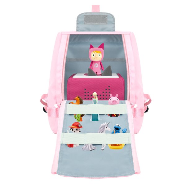 Bag for Toniebox and Tonie Figures, Carrying Case Compatible with Yoto Player Starter Set, Orgainzer for Tonie Characters and Accessories, Pink