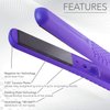 WALLER PAA Colorful Seasons Ceramic Flat Iron Hair Straightener, 1.25" Purple