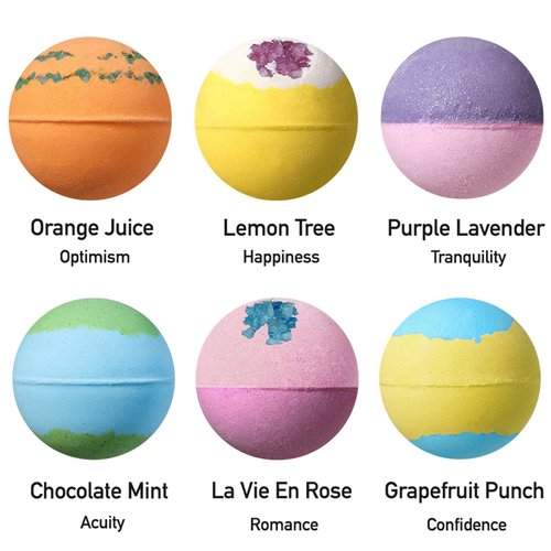 Bath Bombs Gift Set - 6pc XXL Handmade Fizzy Shower Bombs with Essential Oils + Coconut Oil to Moisturize Dry Skin - Relaxing Spa Day for Women, Men, & Kids - Birthday, Anniversary, Bridal