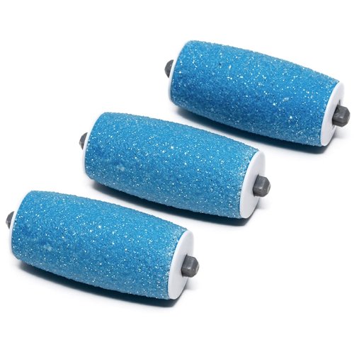 Own Harmony Extra Coarse 3 Refill Rollers Best Fit for Electric Callus Remover CR900 - Foot Care for Healthy Feet - Pedicure File Tools - Replacement 3 Pack Extra Coarse (Blue)