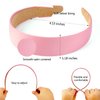 SuPoo Satin Headbands Pink Silk Headbands for Women Girls 1.1 inch Hard Head Band Non Slip Fashion DIY Hair Band Hoop Trendy y2k Hair Accessories Diademas Para Mujer Simple Solid Hairbands