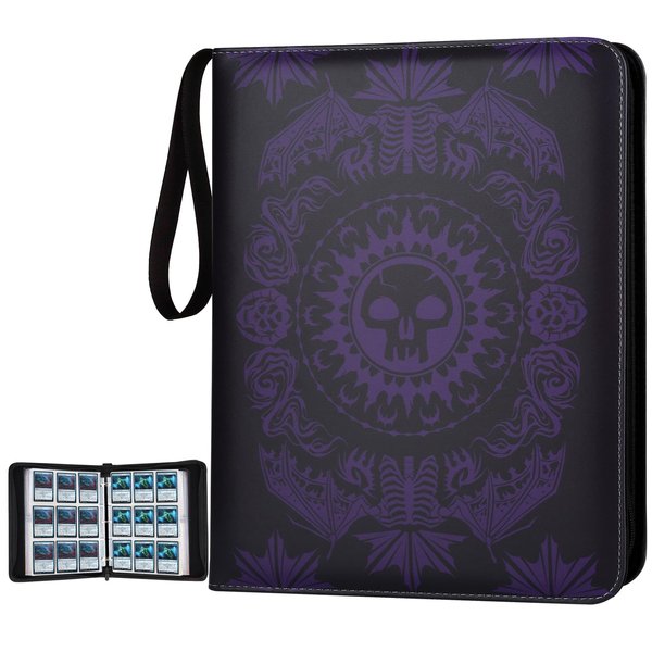 MTGPRO Trading Card Binder,9-Pocket Binder for Trading Cards Holds 720 Cards,Premium Collector Card Album for Standard Cards,Card Collection Folder for MTG,TCG,Yugioh,Game Cards (Purple)