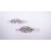 Generic 2 small silver scroll and flower metal barrette hair clip for fine thin hair