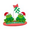 Green & Red 3D Foam Mistle Toads Christmas Craft Kit - 7.25" x 4" x 6.5" (Set of 12) - Ideal for Holiday Decorations & DIY Projects