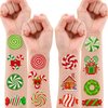 96 PCS Cute Candyland Candy Land Temporary Tattoos Theme First Birthday Party Decorations Favors Supplies Decor Kids Tattoo Stickers Gifts For Kids Boys Girls Prizes Carnival Christmas Xmas Hoiliday