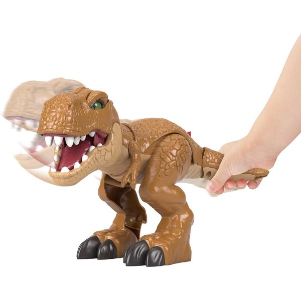 Fisher-Price Imaginext Jurassic World Dinosaur Toy Thrashin’ Action T. rex Figure with Chomping Action for Pretend Play Kids Ages 3+ Years​