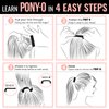 2pc Medium PONY-O for Fine to Normal Hair - Patented Bendable Hair Tie Ponytail Holders - Light Brown & Dark Blonde
