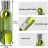 3 in 1 Tiny Cleaning Brush, 3 Pack Cup Lid Cleaner Brushes Set Mini Multi-Functional Crevice Cleaning Brush for Cleaning Baby Bottles, Narrow Neck Bottle, Sport Water Bottle, Tumbler, Glass Vase