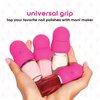 Mani Maker Universal Nail Polish Grip for Precision Painting Perfect for DIY Manicures, Nail Artists, and Professionals - Easy to Use, Suitable for Righties and Lefties - 4 Fun Colors (fuchsia)
