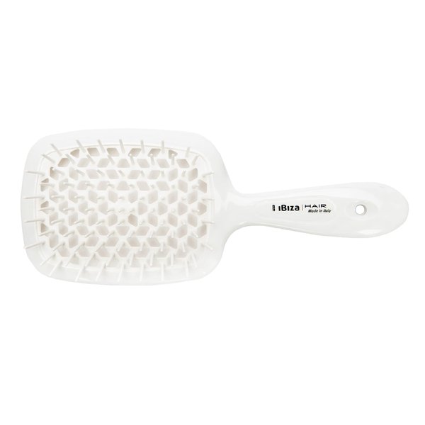 Ibiza Hair Professional AirWave Shower Brush (White), Use Before, During or After Shower or Pool, Effortlessly Glides Through Any Hair, Adults or Kids, Anti Static, Light Weight & Heat Resistant