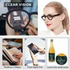 OCCI CHIARI Round Readers Reading Glasses Men and Women Magnification Unisex Frame 4.0 5.0 6.0 (Black, 4.0)