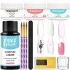 Acrylic Nail Kit for Beginners with Everything Nail Kit Acrylic Set Professional Acrylic Powders and Liquid Monomer Set Acrylic Nail Brush Forms File Easy to Use DIY Home Salon Gifts