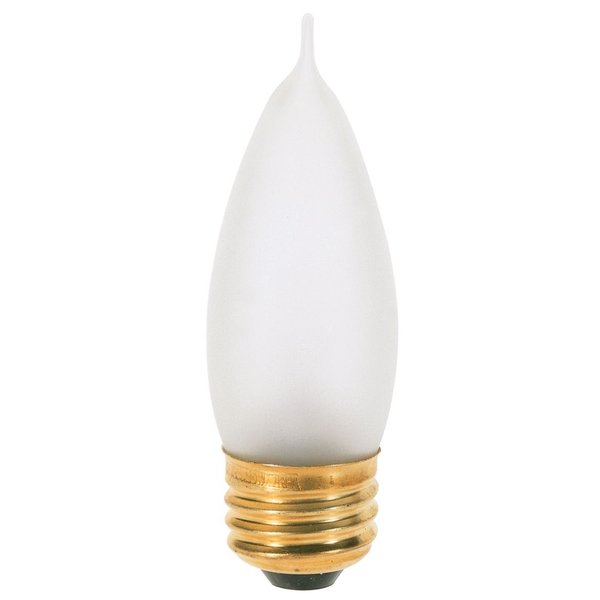 Satco S3767 25 Watt Turn Tip Medium Base Frosted Decorative Light Bulbs - 2 per Card