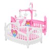 TOYANDONA 2Pcs Dollhouse ,1:12 Mini Crib Toy Miniature Crib Model Mini Baby Bed Crib Cradle for Miniature Dollhouse Furniture Party Kit