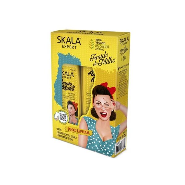 Skala - Linha Expert - Kit Amido de Milho Shampoo e Condicionador (2 x 325 Ml) - (Expert Collection - Set Corn Starch Shampoo and Conditioner (2 x 11 Fl Oz))