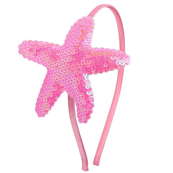 Mermaid Starfish Headpiece Star Headbands for Girls Glitter Sea Shell Head Bands Gift Mermaid Party Headband Mermaid Star Accessories for Girls Mermaids Starfish Hair Band