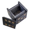 Puzzle Box Enigma Dice Cube - Money and Gift Holder in a Wooden Magic Trick Lock with Hidden Compartment Piggy Bank Brain Teaser Game (Black)