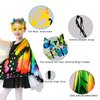 Sunlisky Kids Butterfly Wings Costume for Girls Fairy-Wings Mask Party Favors Gifts (Rainbow Sets)