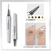 Microblading Eyebrow Pen, Eyebrow Pencil with 4-Prong Micro-Fork-Tip Applicator, Liquid Waterproof Eyebrow Pencil for Women Creates Natural Looking Brows Effortlessly (Light Brown)