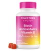 Pink Stork Biotin, Antioxidants, Vitamin E Multivitamin for Teens - Clinically Studied Vitamins + Nutrients for Teens - Beautiful Hair, Radiant Skin, Strong Nails, + Immune Support - 60 Berry Gummies