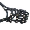 Secure Leather Mesh Basket Dog Muzzle #13 Black - German Shepherd, Labrador, Husky, Retriever (Circumference 12.25", Snout Length 4.75")