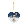 Cream Puppy Golden Retriever Dog Ornaments for 2025 Christmas Tree Personalized Name Gifts 2026 New Year Eve Decorations White Heart