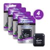 BrightWorks Activated Charcoal Dental Floss - 55 Yards (Pack of 4) - Infused Waxed with Natural Fresh Mint Flavor for Oral Care, Dental Hygiene, and Gum Health