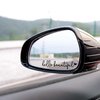 3x Hello Beautiful Rearview Mirror Decal, Vanity Mirror Stickers, Rear View Mirror Vinyl Decal, Car Accessories Gifts, Car Decal For Women, Car Window Decal, Self Affirmations Decal