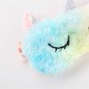 Cute Animal Sleeping Sleep Mask Soft Plush Blindfold Cute Rabbit Panda Koala Eye Cover Eyeshade for Kids Teens Girls Women (Unicorn Rainbow)